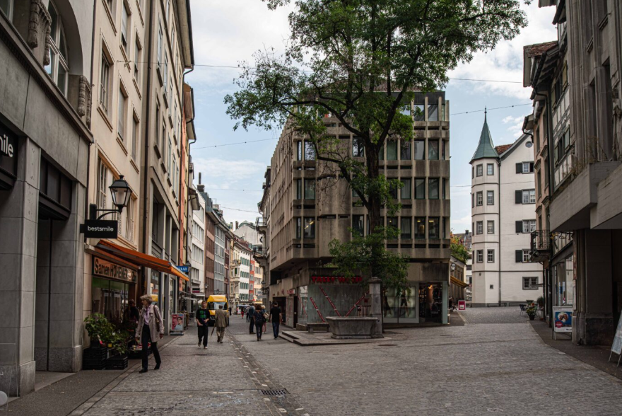 Old town of St. Gallen, Switzerland, future home of the Synergy Football office